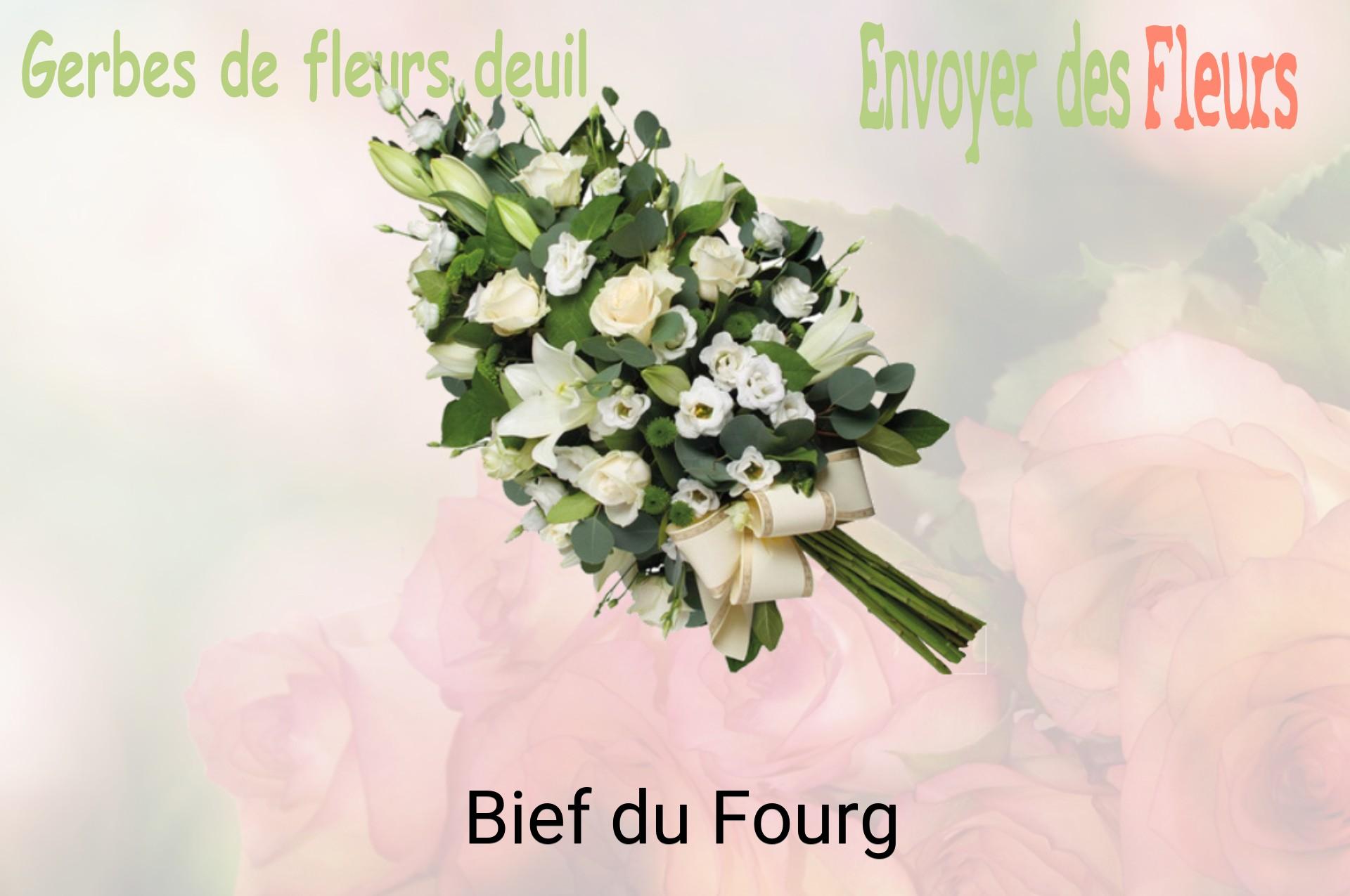Gerbe de fleurs de deuil livrée à Bief-du-Fourg